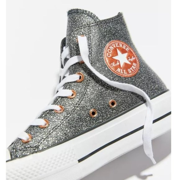 CONVERSE Chuck Taylor All Star Lift Metallic Glitter Sneaker Size 6.5 NEW - Picture 2 of 13